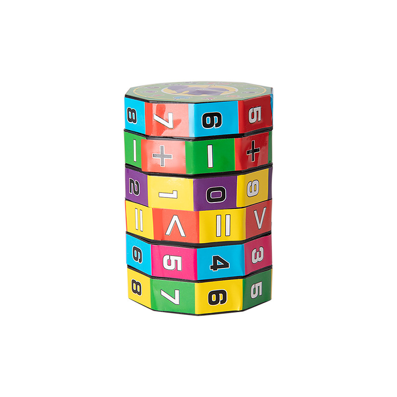 Large digital Rubik's Cube, cylindrical Rubik's cube, children's educational toys, plastic Rubik's Cube, kindergarten toys, ground promotion gifts Item Picture