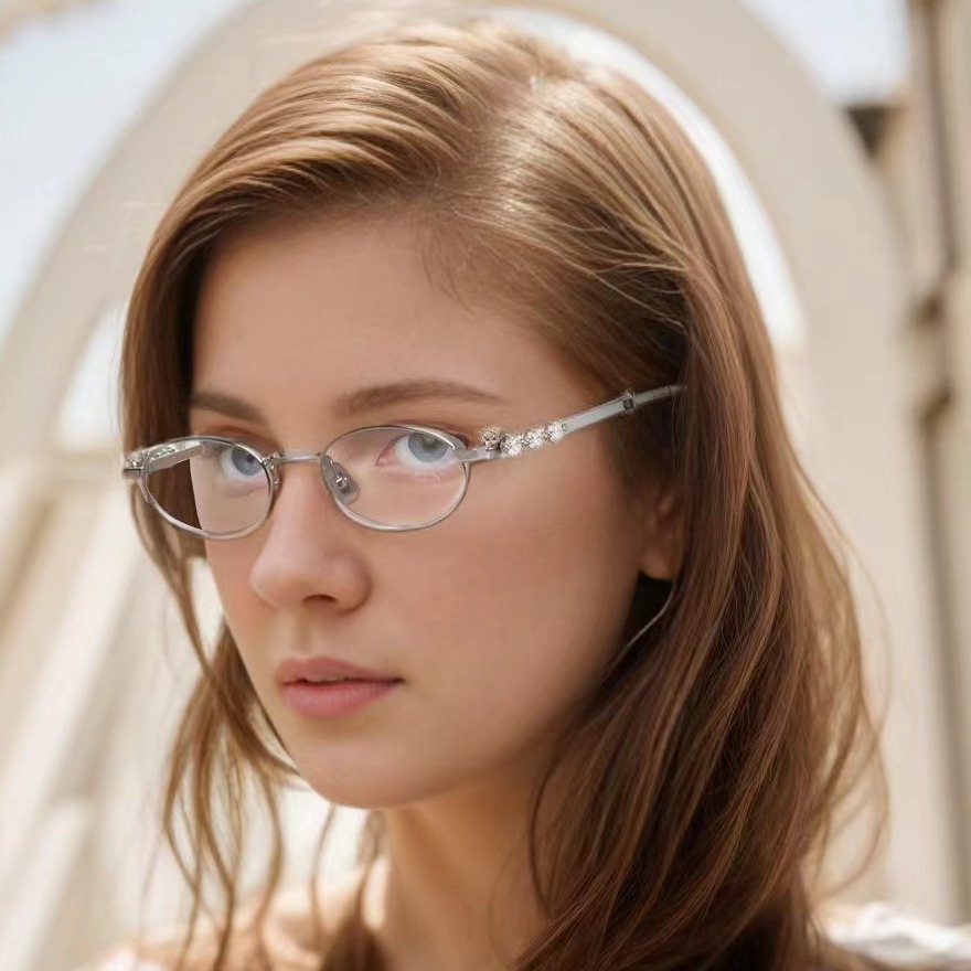 2024 InS-style gm collaboration on Xiaohongshu sunglasses: Women's sunglasses, men's diamond oval y2k, Internet celebrity's natural look details Picture