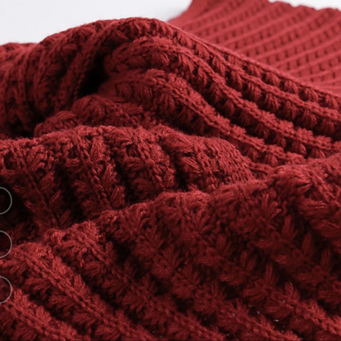 Korean-style solid-color knitted thick scarf, fashionable and versatile for autumn and winter, with a high-end feel. Student scarf shawl, warm couple color pic 3