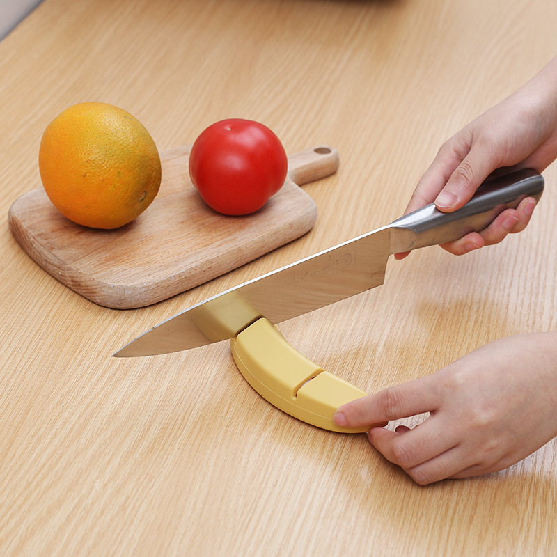 新款香蕉磨刀石磨刀器家用厨房快速磨菜刀用具香蕉两段磨剪刀神器详情图1