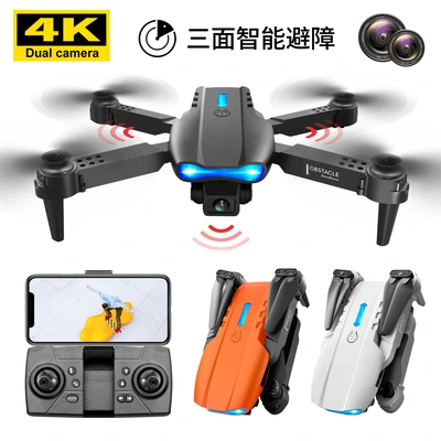 E99pro Three side obstacle avoidance drone aerial photography DRONE 4K dual camera remote control aircraft cross-border K3 aircraft thumbnail
