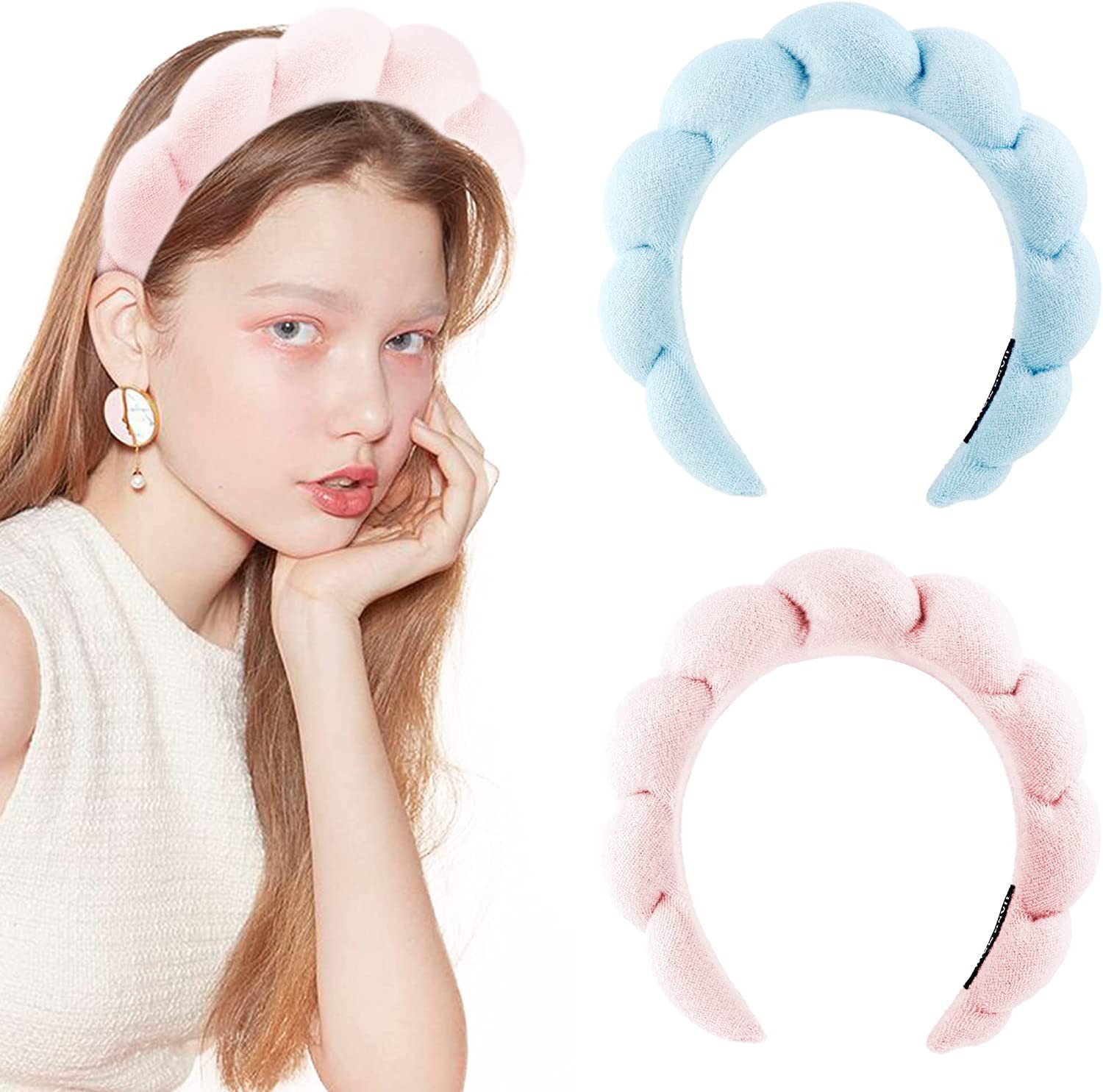 Cross-border Amazon bestsellers: twisted sponge, high head, top hair band, SPA headband, hair band, face wash, makeup, hair band and hair accessory