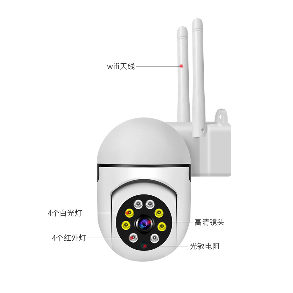 厂家直销家用远程监控器室内夜视高清监控无线wifi监控摄像头详情图3