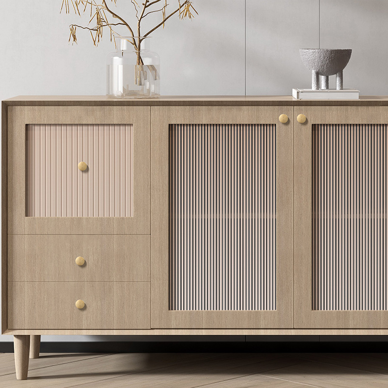 Drawer bedside table, TV cabinet, wardrobe, cabinet door, round handle, kitchen cabinet, small home, modern and simple, golden single-hole handle Specification image