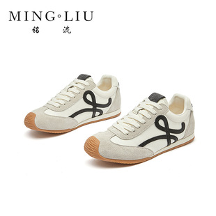 真皮老爹鞋女2025春夏新款厚底增高透气运动鞋复古百搭休闲阿甘鞋详情4