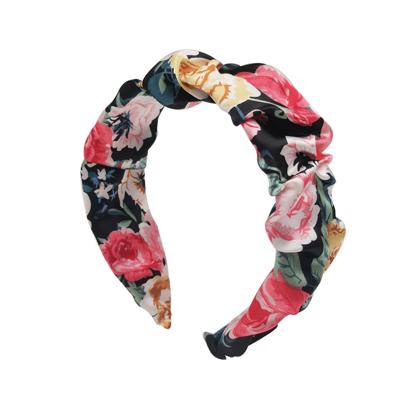 Qiwei Accessories Exclusive Qiwei Accessories Exclusive Cross-border European and American fabric printed floral women's hair accessories New style headband details Picture