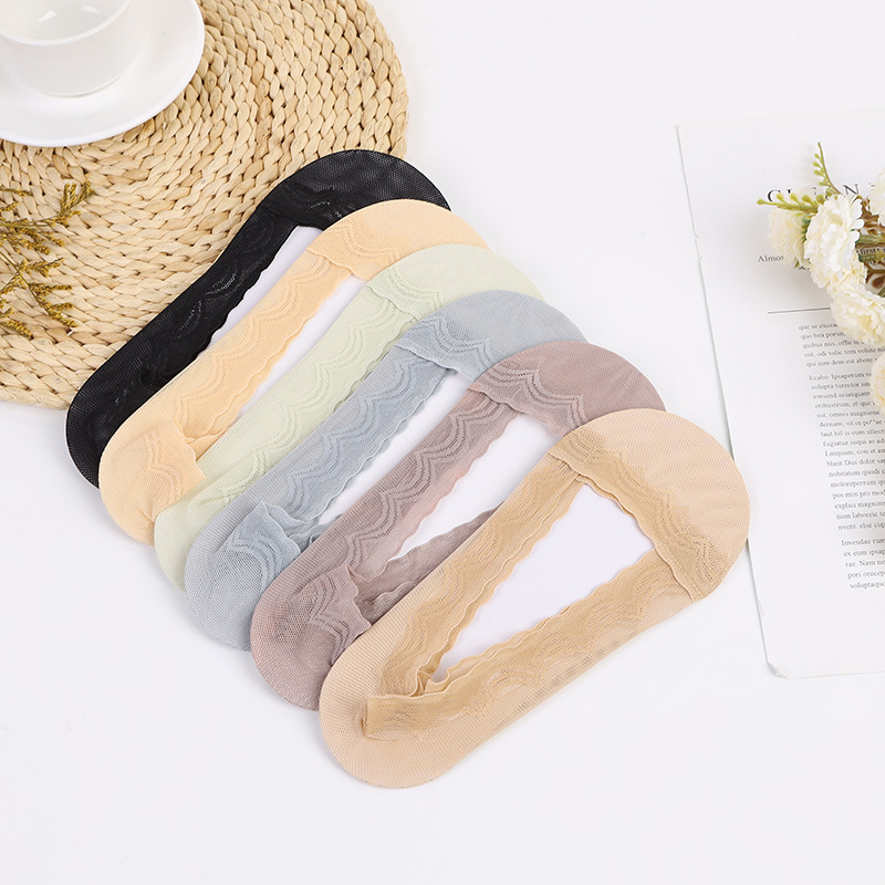 Summer Thin Shallow Mouth Invisible Short Socks Female Silicone Non-Slip With Socks Female Specification drawing