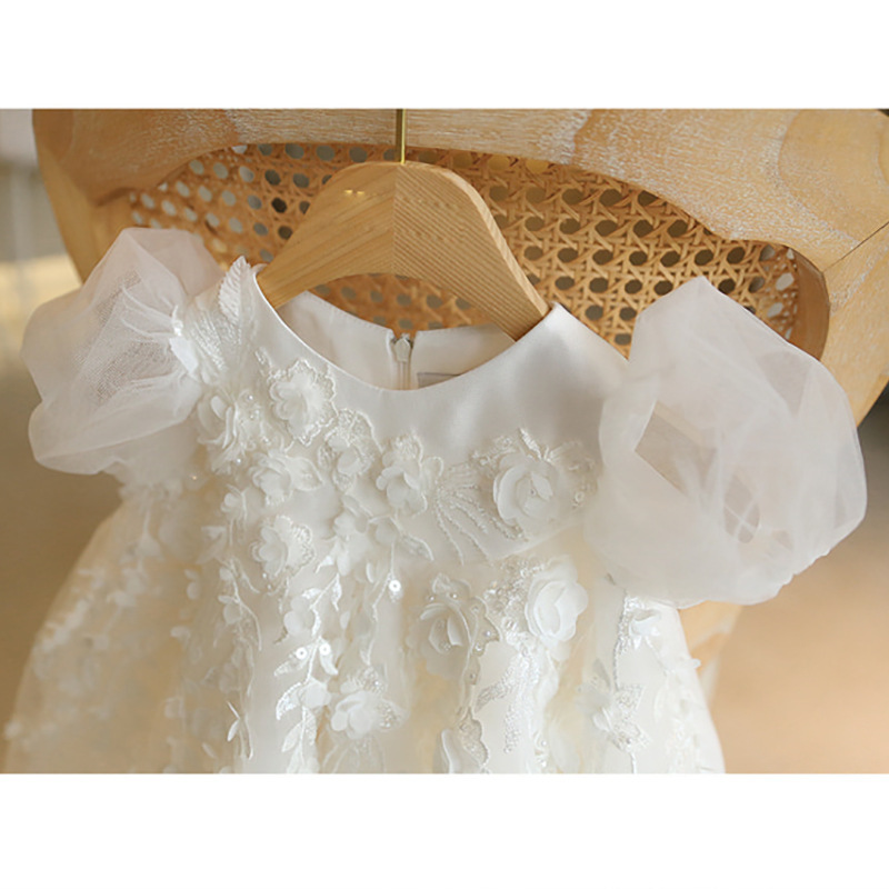 Vestido de cumpleaños femenino femenino vestido de cumpleaños coreano vestido de princesa de cintura alta bebé y niño vestido de novia florista vestido puffy Specification image