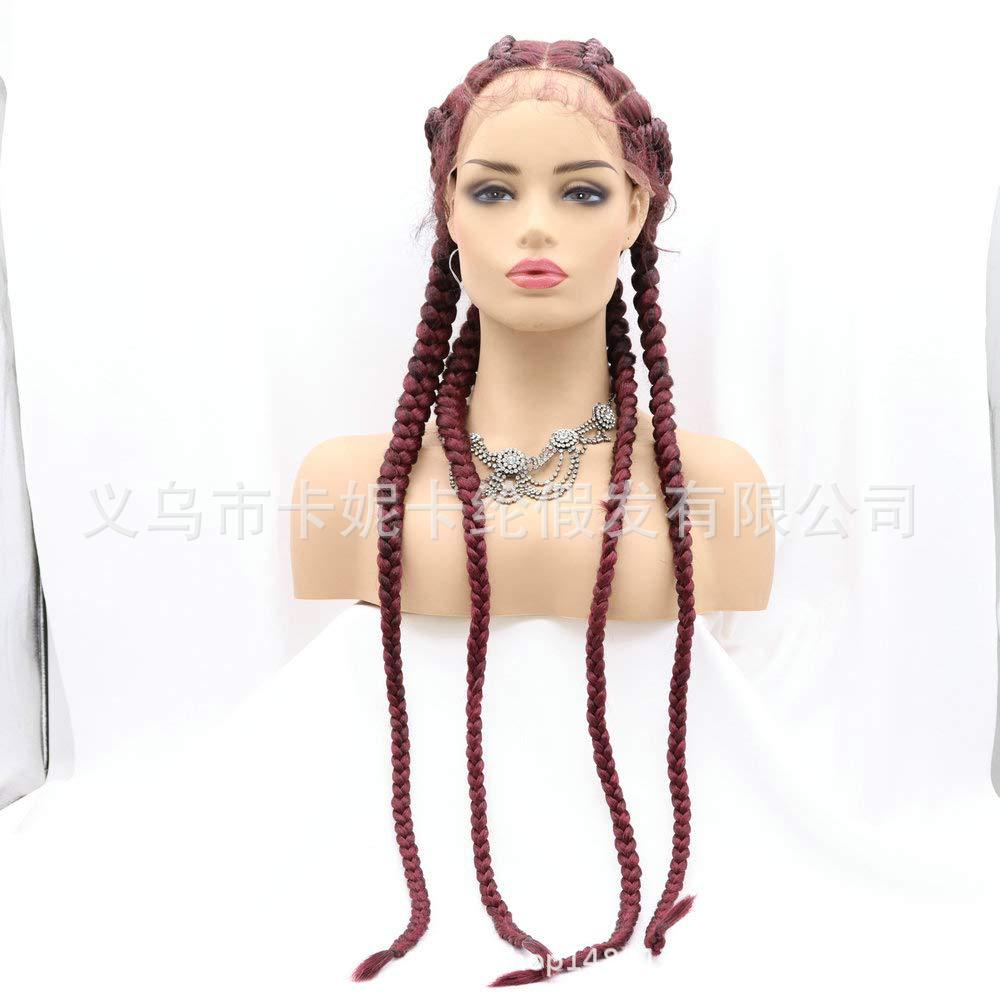 亚马逊跨境/四股辫子前蕾/braid白底实物图
