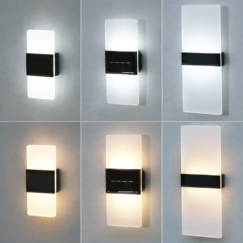 Solar Outdoor Garden Light Double Head Acrylic Wall Light Waterproof Outdoor Light Up And Down Wall Decorative Garden Light details Picture