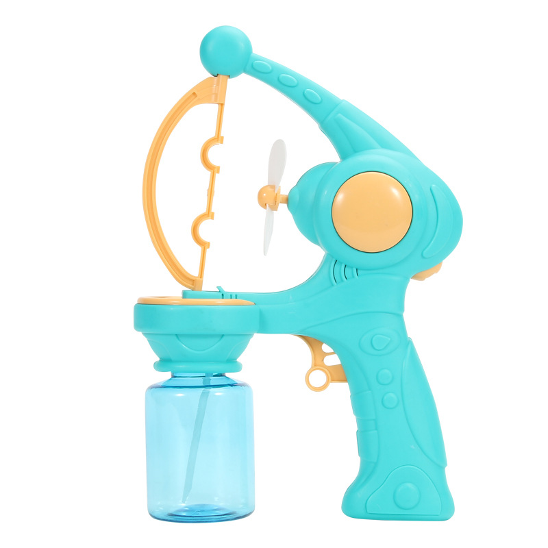 Wholesale of cross-border new children's electric bubble guns, angel bubble in-bubble toys, and fully automatic multi-hole fan bubble machines Item Picture