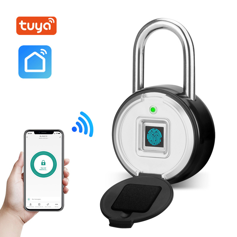 One-piece consignment TUYA smart lock, outdoor waterproof luggage, cabinet, gym APP, remote authorization, fingerprint padlock Item Picture