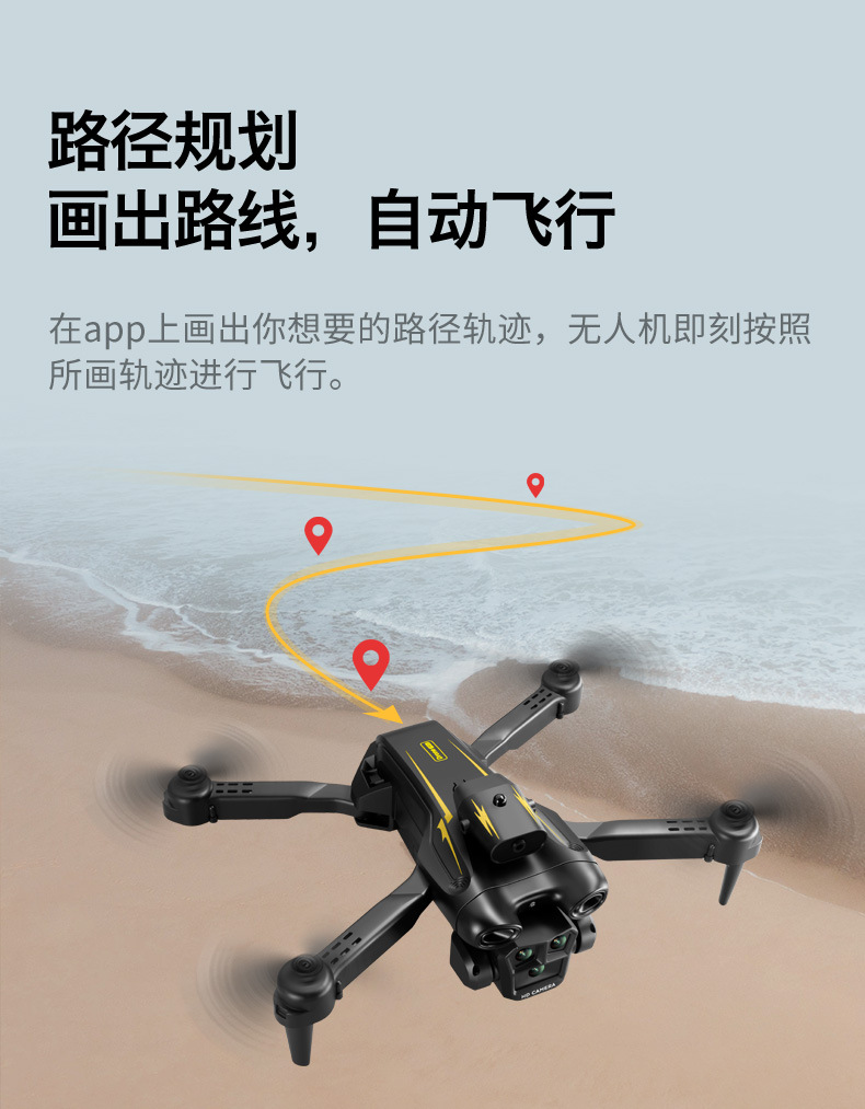 Wholesale of cross-border new product s19 drone, three-camera aerial photography obstacle avoidance quadcopter, foldable remote control aircraft pic 15