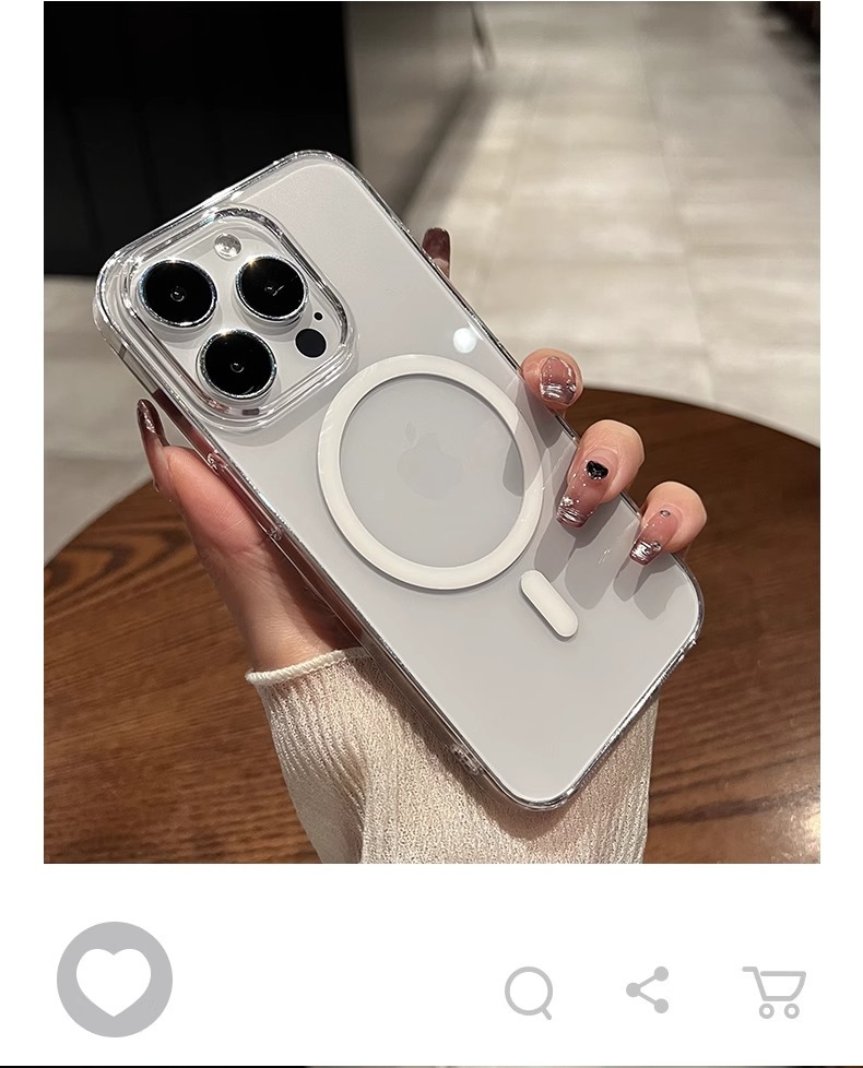 Magsafe shockproof transparent magnetic case is simple and practical. It is a drop-resistant phone case for iPhone 17 that is not prone to yellowing and has a large hole pic 48