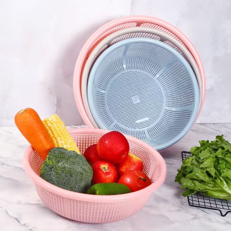 家用盆马到成功/收纳篮/密孔篮/碗柜/不锈钢盆产品图