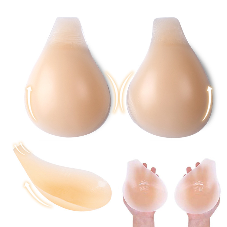 Cross-Border Explosive A Large Number Of Goods Spot Wholesale With Deduction Silicone Breast Paste Spoon Shaped Invisible Gathering To Prevent External Expansion To Enhance The Milk Paste Seamless Dress Factory Price Direct Sales Item Picture