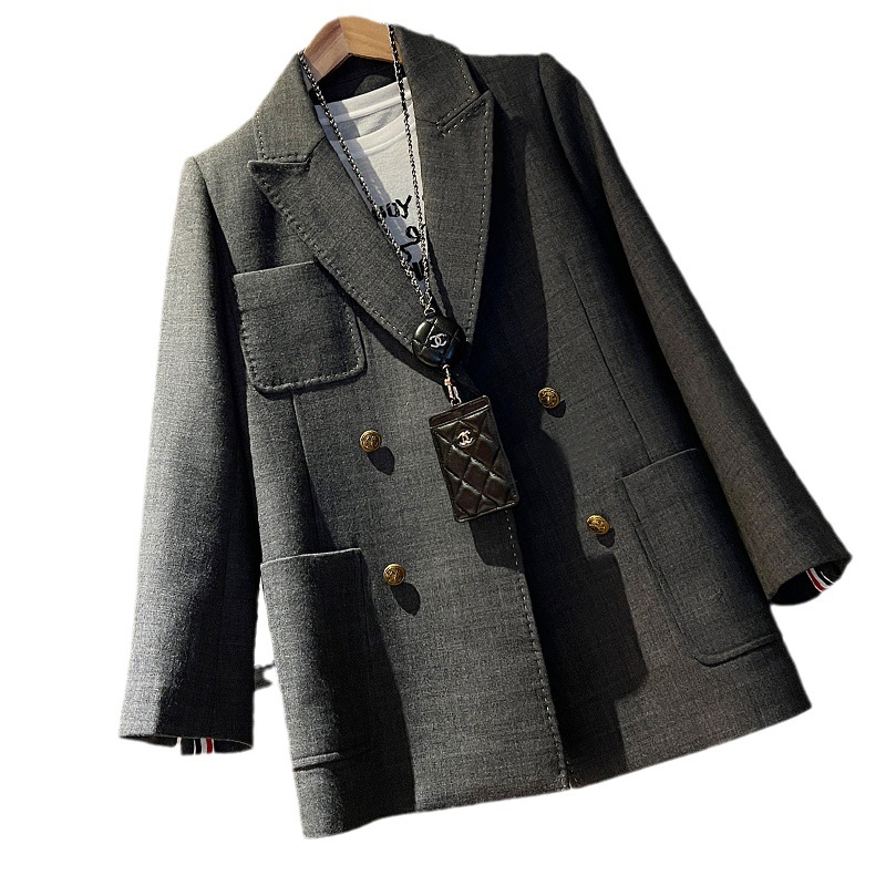 Nanyou European Goods' new autumn and winter collection is a top-notch premium European fine-spun wool casual suit jacket with long sleeves for women Item Picture