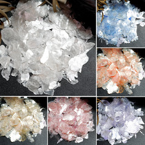Natural shell large pieces of mica silk glitter magic satin nail decoration patch
