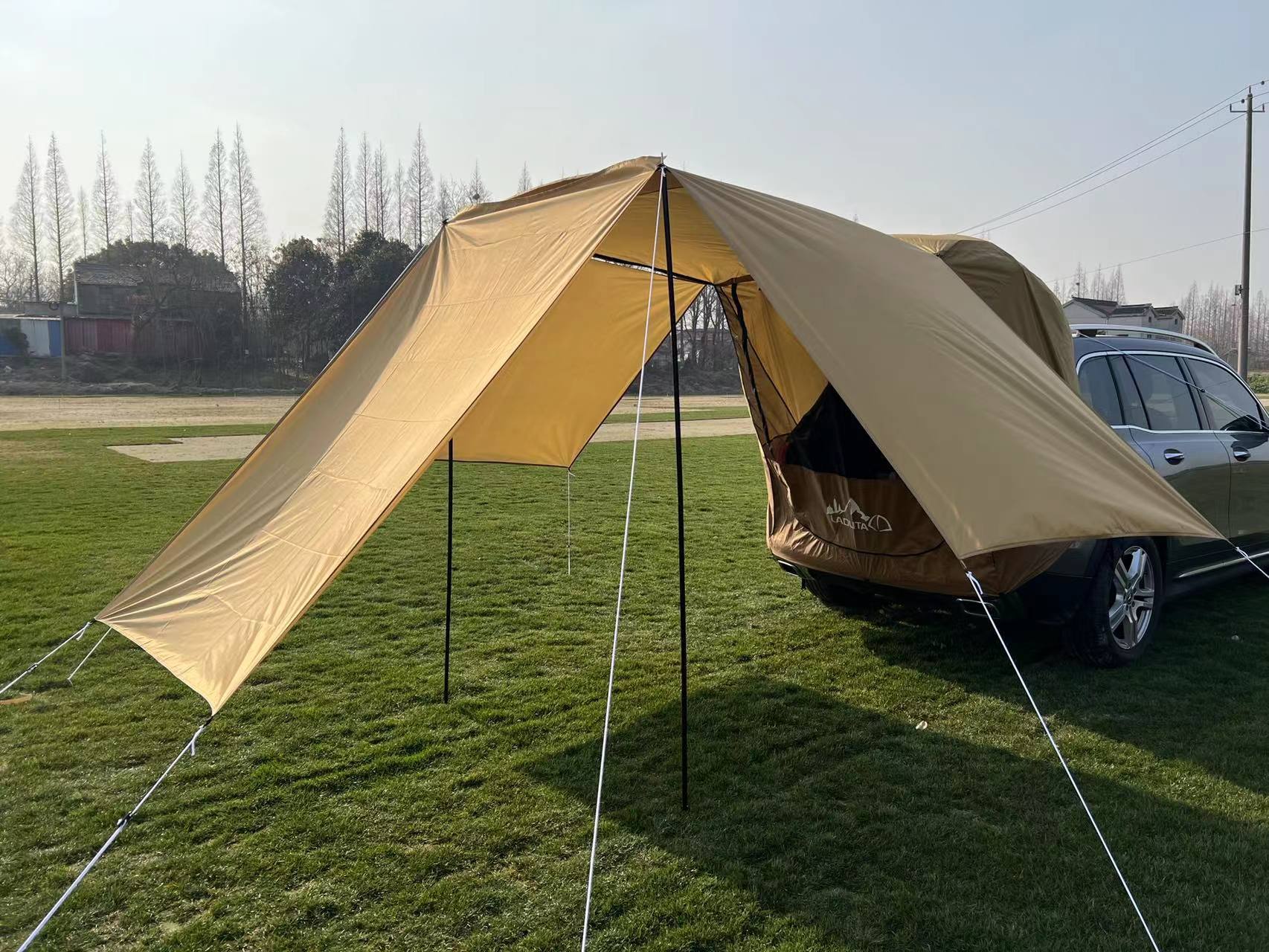 Outdoor self-driving tour, barbecue, camping, car travel, tent, sunshade, rainproof, trunk, rear extension tent pic 152