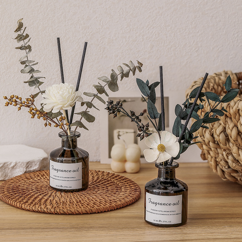 Green Plant Dried Flower Aromatherapy Hotel Home Living Room Small Fresh Flower Flower Arrangement Aromatherapy Decoration Without Fire Aromatherapy With Hand Gift