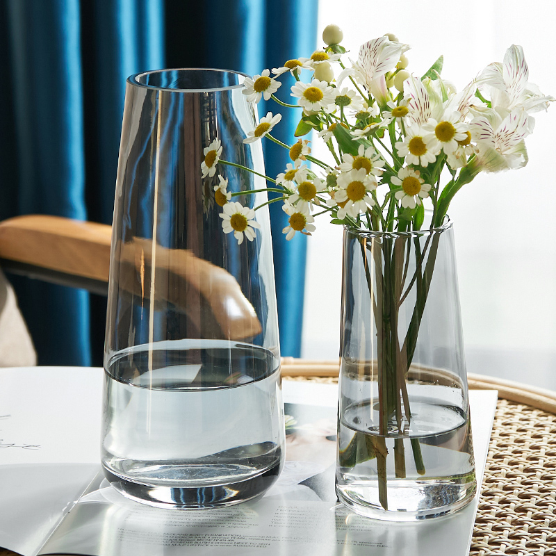 轻奢简约玻璃花瓶透明创意水培植物鲜花网红花瓶北欧客厅插花摆件1详情图2