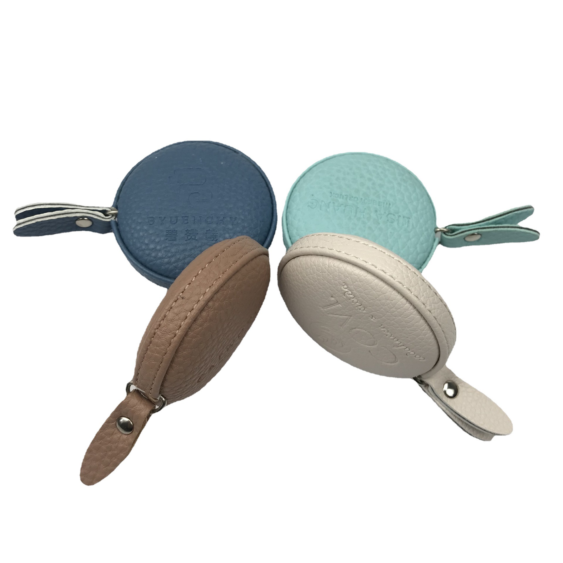 Portable mini tape measure, PU leather tape measure, extendable waist leather tape measure, 1.5-meter flexible tape measure, gift leather products Item Picture