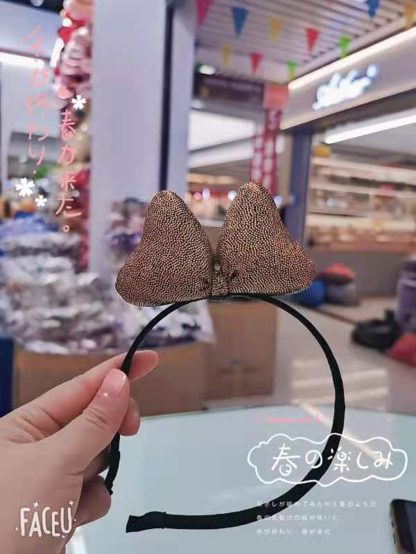 Flush Cotton Bow Tie Head Hoop Face Makeup Hair Hoop Net Red Selfie Hairpin Korean Cute Head Buckle details Picture