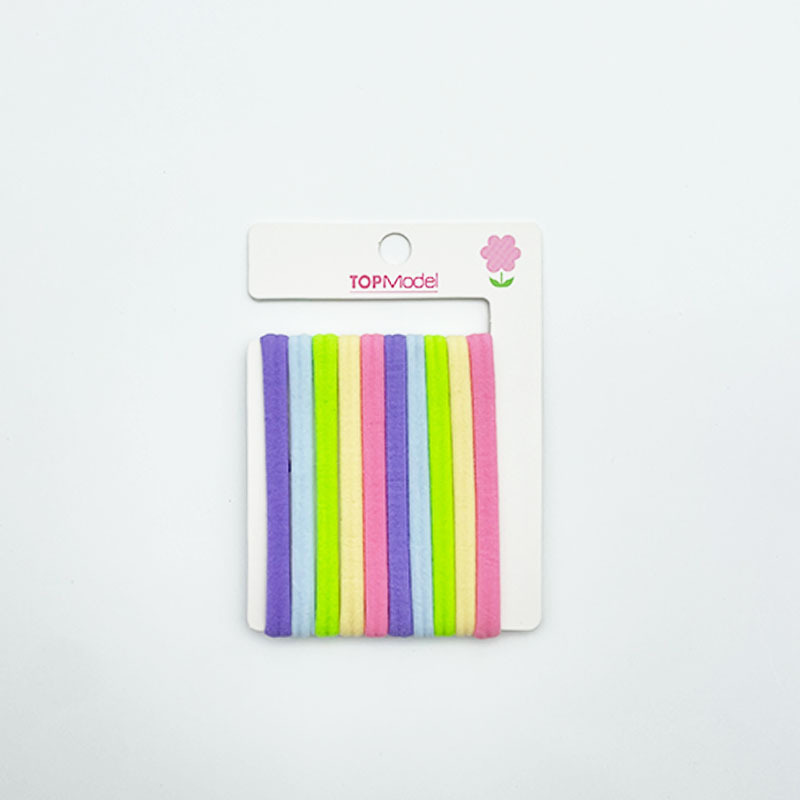 Children's high-elasticity, high-end feel, no pain, durable, 10 clips of hair bands, summer accessories, black wholesale details Picture