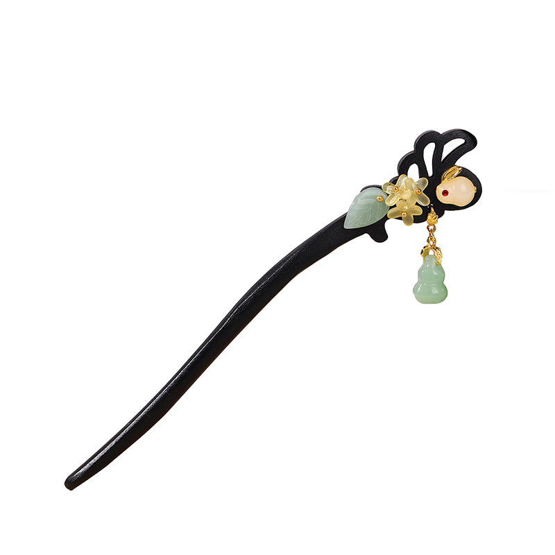 دبوس الشعر القديم دبوس الشعر، دبوس دبوس خشب الصندل الأسود، دبوس الشعر Item Picture