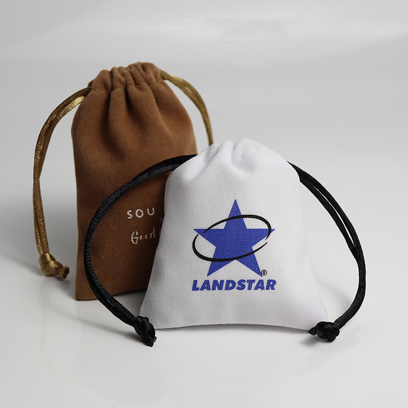 Wholesale deerskin velvet bags, wireless headphones, dust-proof storage, drawstring drawstring bags, gifts, eco-friendly drawstring cloth bags Specification image