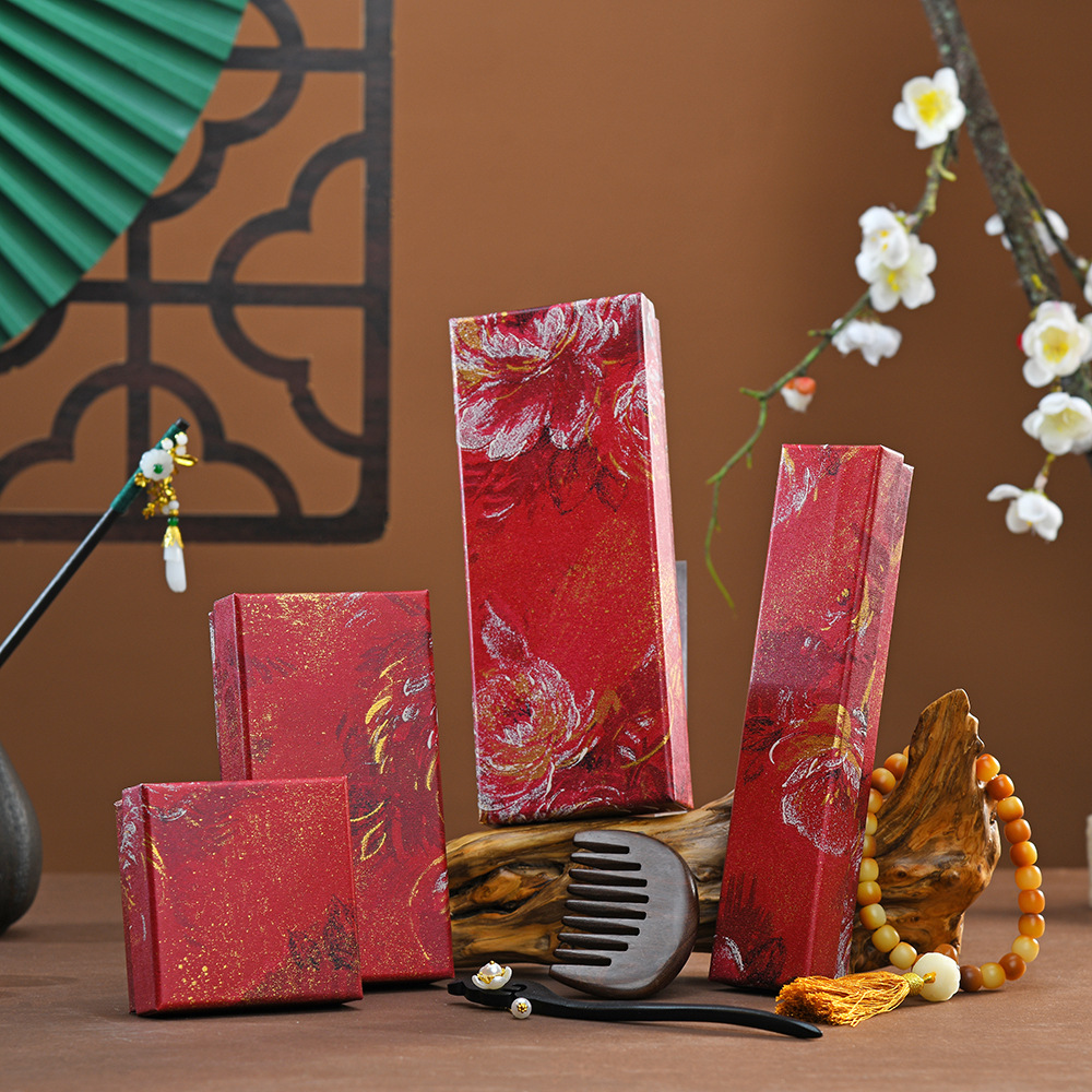 New Chinese-style high-quality bracelet, hairpin, packaging, gift box, necklace, car pendant, sachet, hair comb, jewelry box Specification image