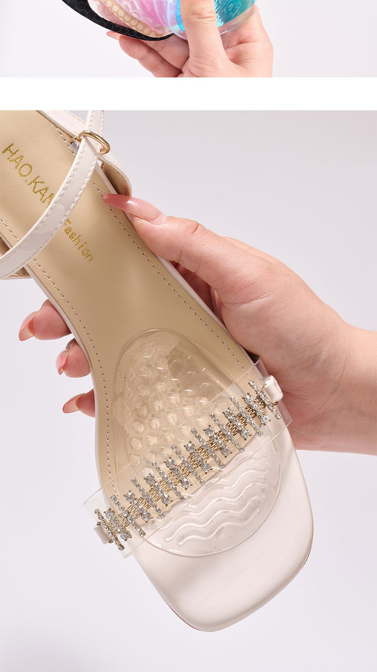 High-heel honeycomb forefoot pad, granular anti-slip and shock-absorbing massage half-size pad, soft water ripple sole anti-friction pad pic 12