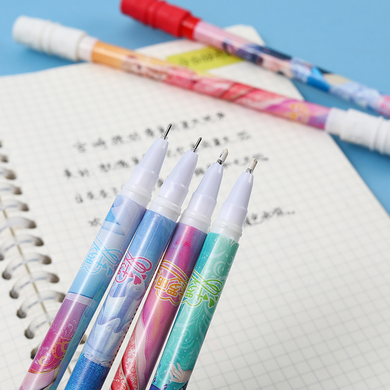 Yqiduo Cartoon Rori Revolving Pen Special Pen Students Revolving Pen Stress Relief Gift Pen Signature Pen Office Stationery Application Scenario