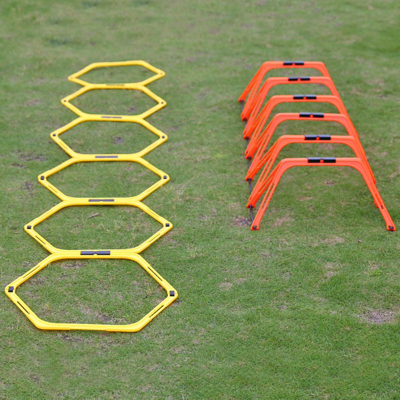 Foldable hexagonal training ring, football training jumping grid, convenient to carry, training ring, folding ring Application Scenario