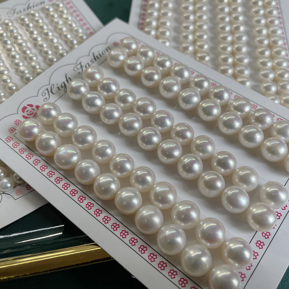 大量批发天然淡水面包珠 半孔面包馒头珍珠裸珠 戒面耳钉配饰散珠