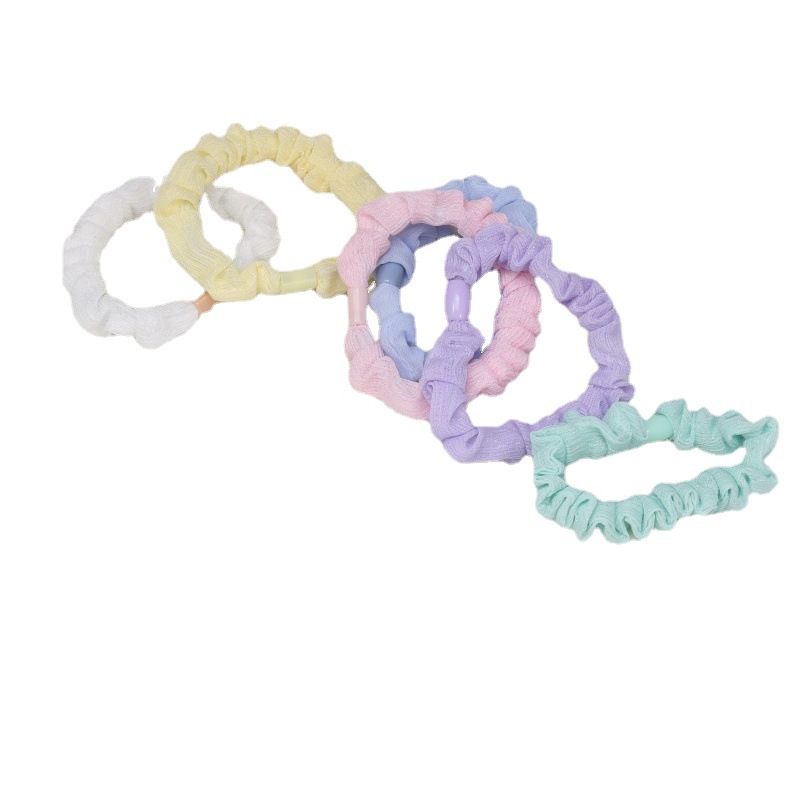 Wholesale of sweet and refreshing candy-colored small intestine hair bands, hair ties, and leather bands in Korean style Item Picture