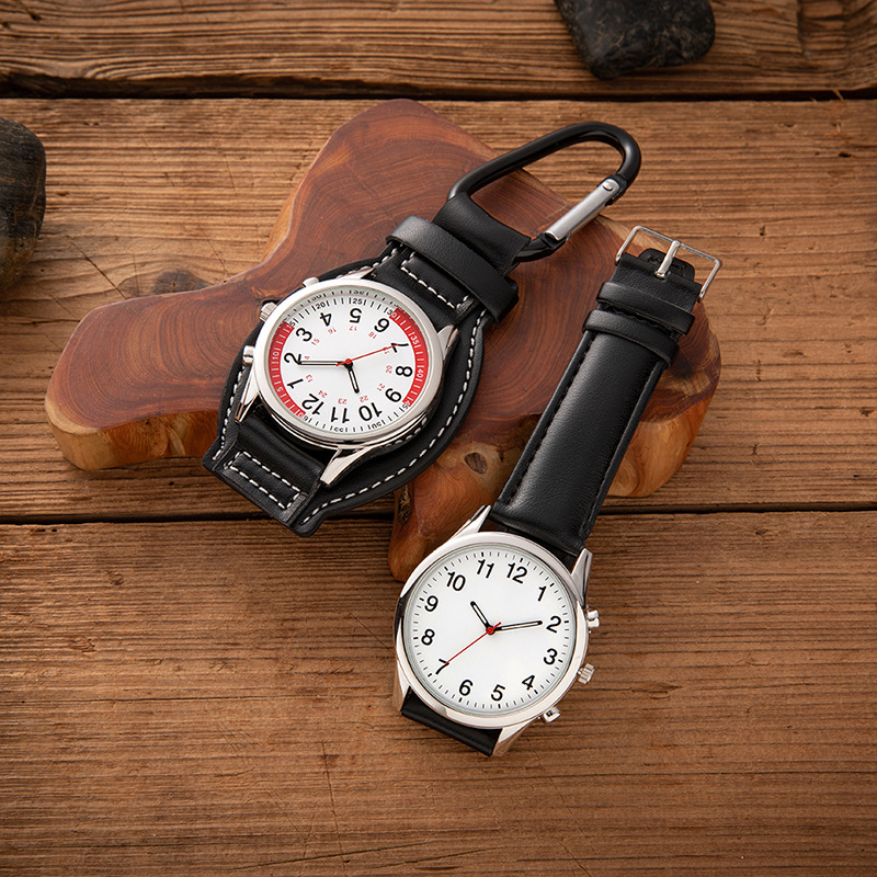 新款组合时尚学生石英表防水夜光皮带手表简约多功能登山男表批发详情3