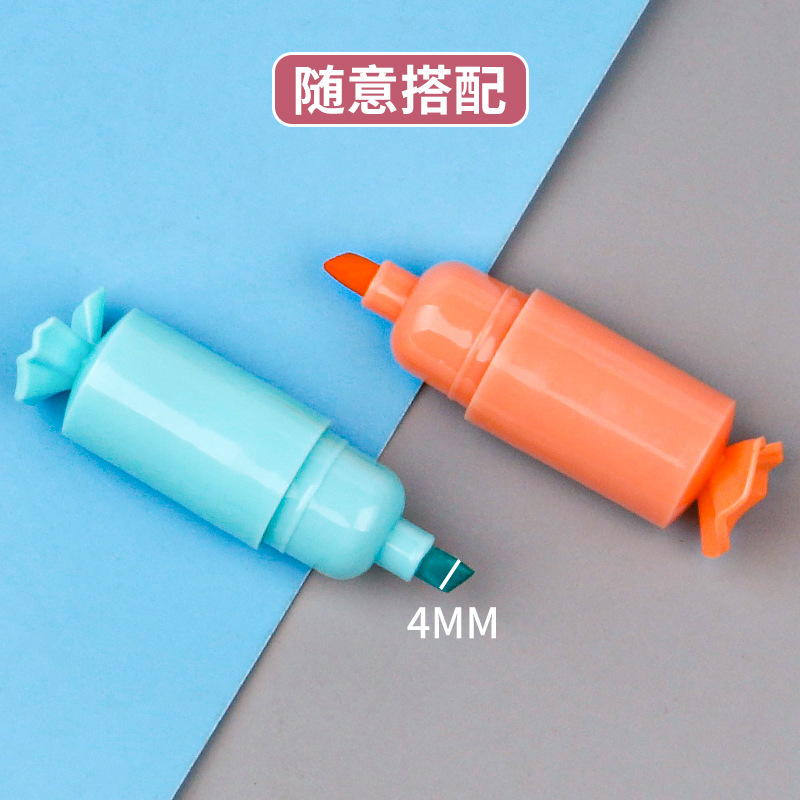 Highlighters, candy-shaped markers, quick-drying colored pens, simple sketches, doodles, paintings, hand-drawn notebooks, students details Picture