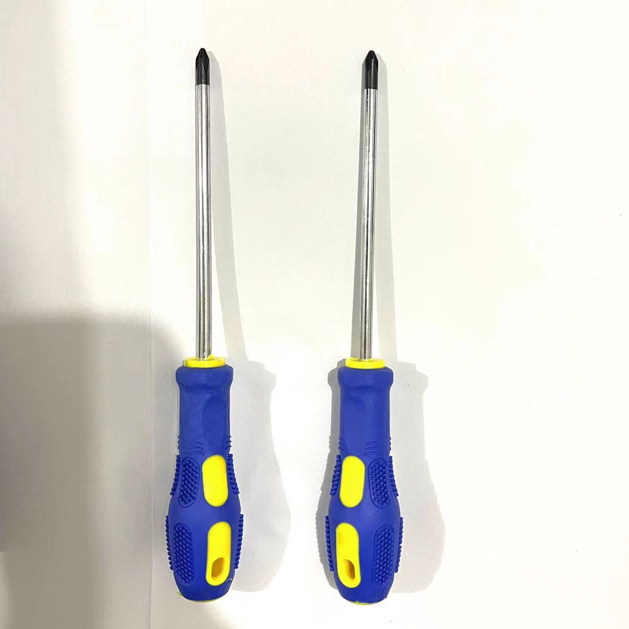 4-inch force screwdriver 24 per box, 360 per box, massage handle, two-color cross straight plastic handle cover, super-hard industrial-grade screwdriver, 2-yuan screwdriver Specification image