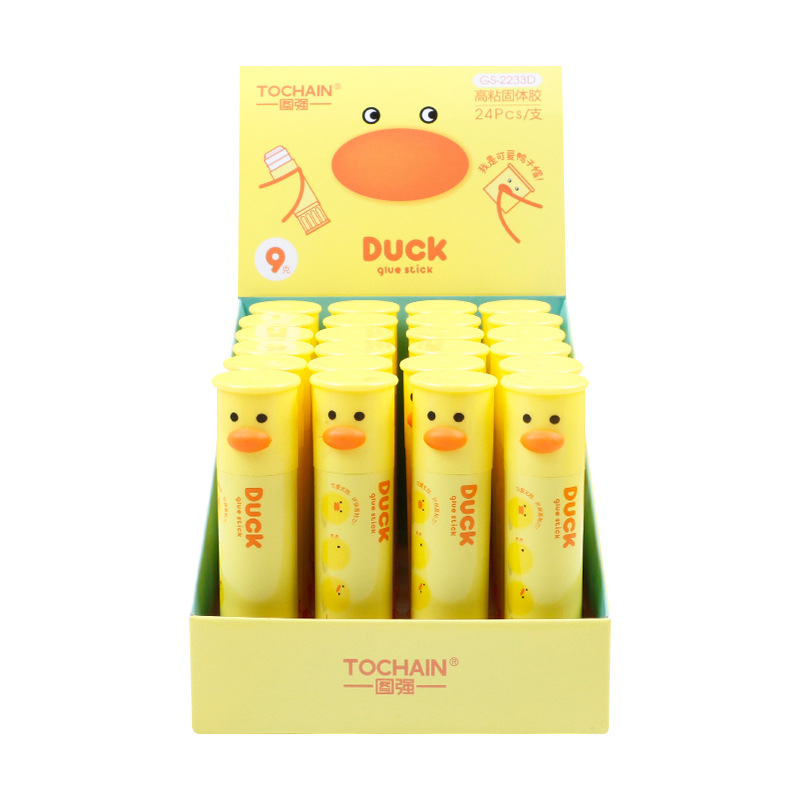 Tuqiang Little Yellow Duck Solid Glue, High-viscosity quick-drying Strong Glue, diy glue stick for children's handicraft class in kindergartens Item Picture