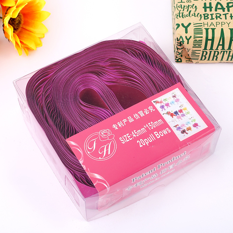 Laminated Flower Ball Bow Large 4.5Cm Aluminum Film Wedding Car Pull Flower Ribbon Venue Layout Wedding Decoration Supplies Application Scenario