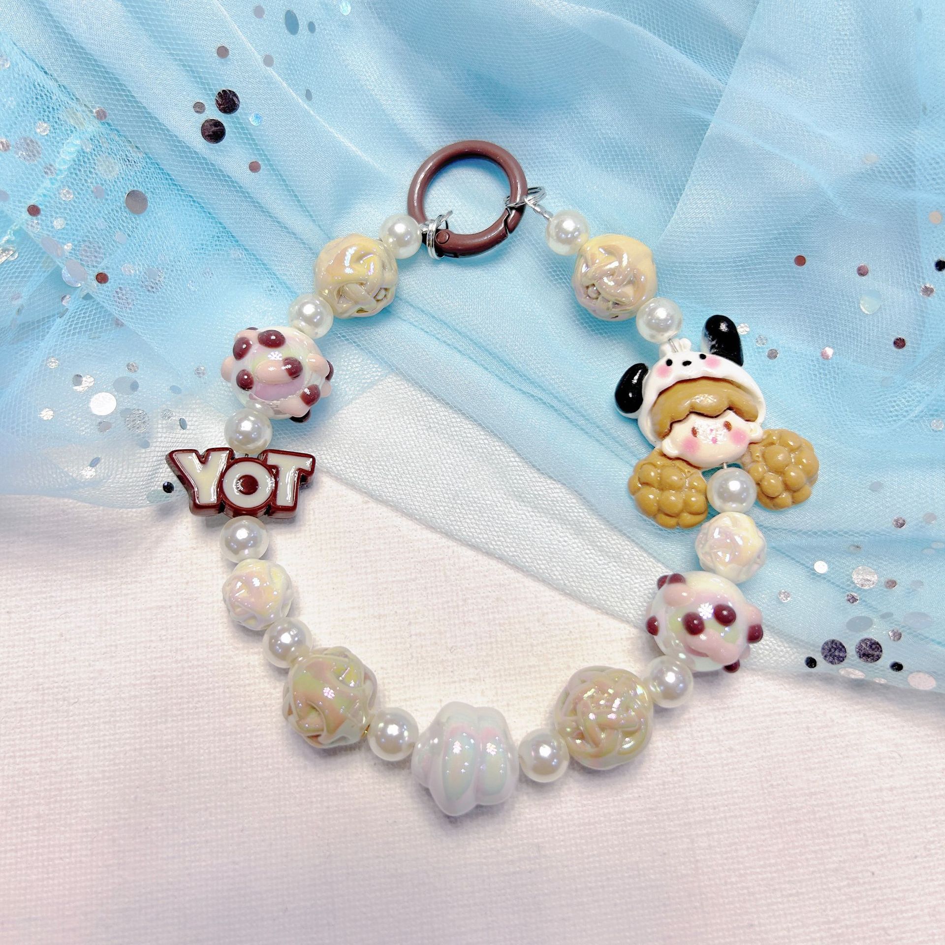 Cartoon Doll Hand-Painted Beaded Cool Lomi Diy Beaded Mobile Phone Chain Mobile Phone Case Accessories Mobile Phone Rope Hanging Adornit Cute Application Scenario