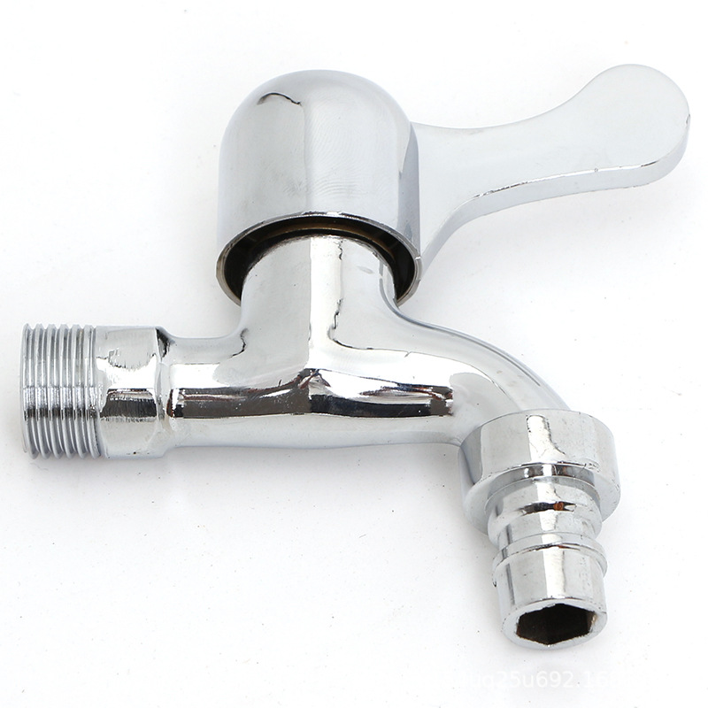 Washing machine faucet manufacturer wholesale mop sink balcony faucet 4-point and 6-point zinc alloy copper core quick-boiling faucet details Picture
