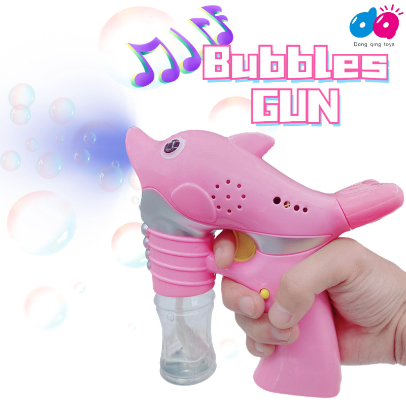 Automatic Children's Stall Wholesale Inertial Dolphin Space Bubble Gun Toy Foreign Trade Cross-Border Bubble Machine Without Dipping Water Application Scenario