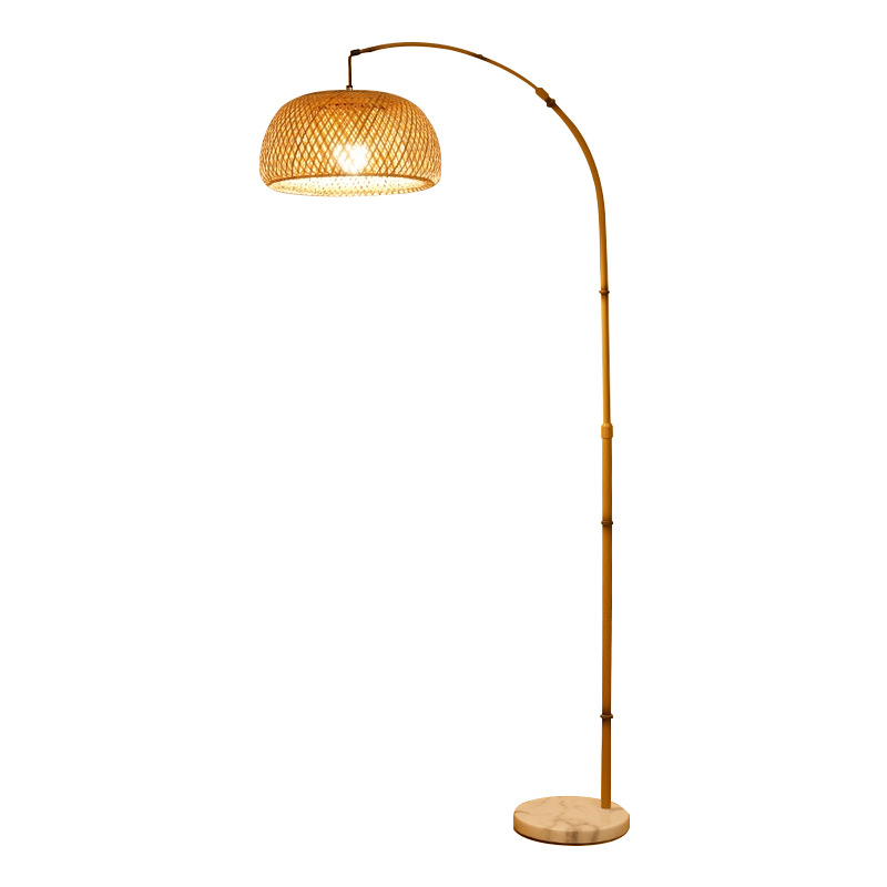 Wabi-sabi style floor lamp, bedroom and living room lamp, Chinese-style retro Zen tea table, fishing lamp, new Chinese-style floor table lamp Item Picture