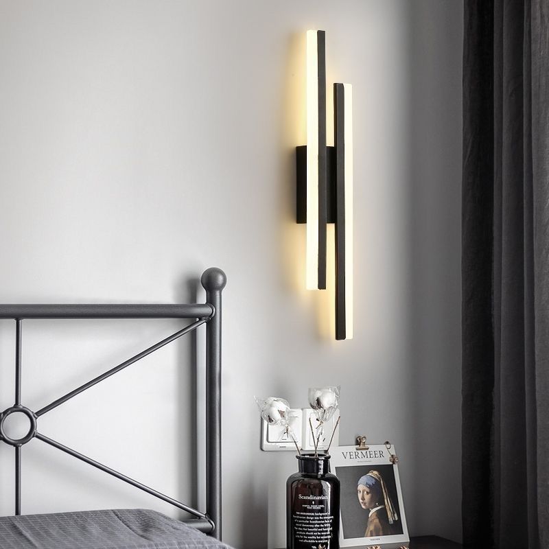 Net Red Modern Simple New Style Room Wall Lamp Main Bed Headlamp Minimalist Wall Lamp Acrylic Strip Lamp Specification drawing