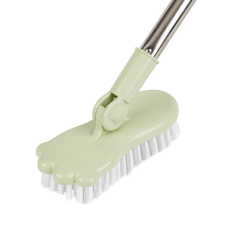 Stiff-Bristled Extension Rod Plastic Long-Handled Floor Brush Bathroom Cleaning Brush Tile Wall Cleaning Brush Item Picture