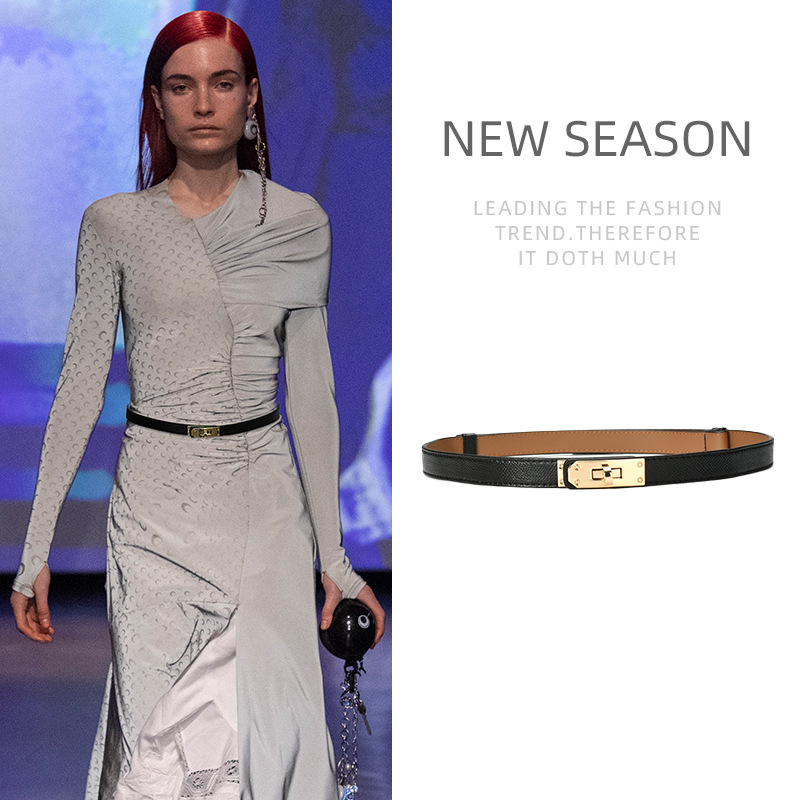 All Vintage Waist Decoration Women Thin Waist Belt Women's Leather South Korean Fashion Girth Thin Belt Women With Dress Decoration details Picture