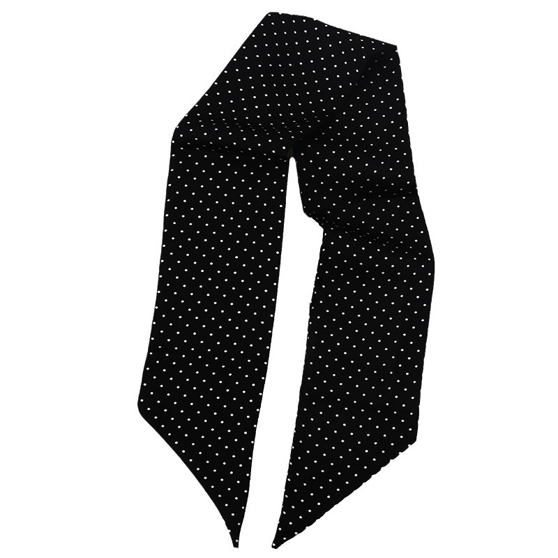 Polka Dot Small Silk Scarf Women's South Korea Spring Summer Printed Tie Bag Silk Scarf Long Senior Sense Tie Hair Streamer Headband Wholesale Item Picture