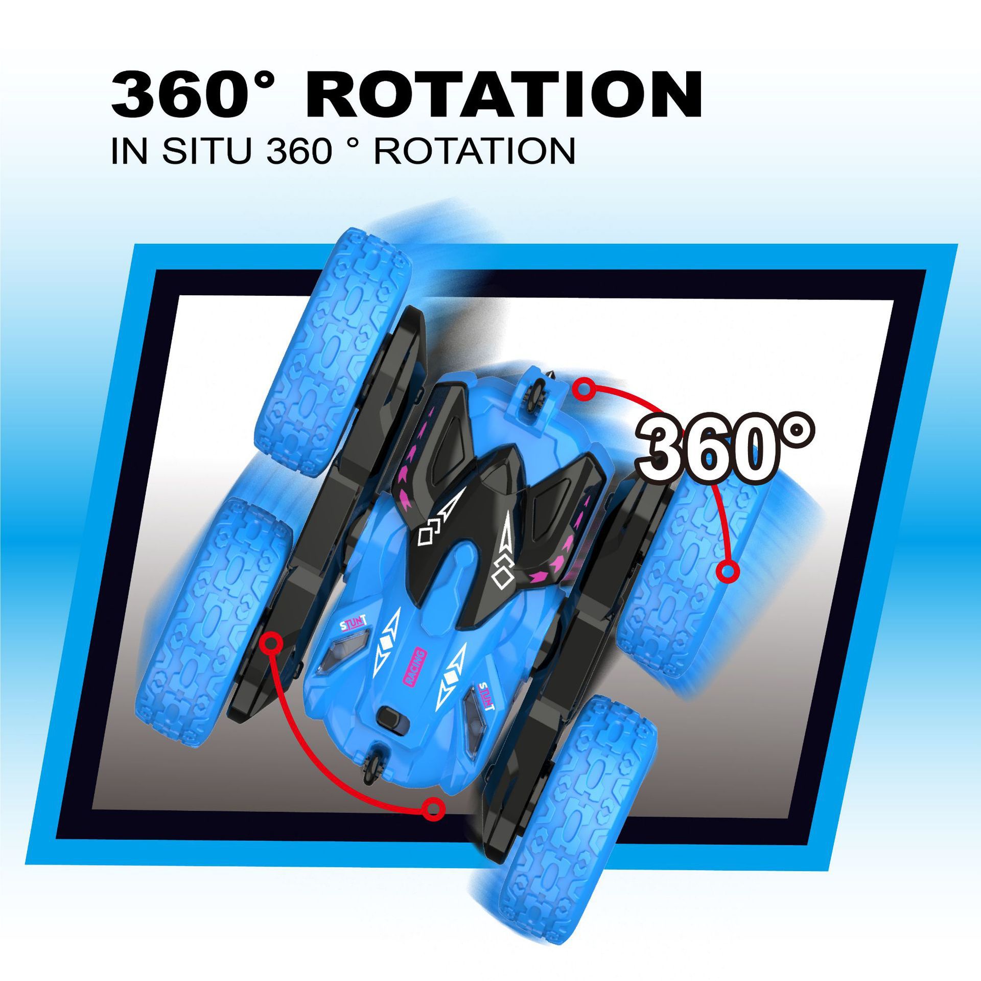 Wholesale of cross-border 2.4G electric double-sided vehicles, off-road four-wheel drive remote control vehicles, rolling children and boys' remote control toys Specification image